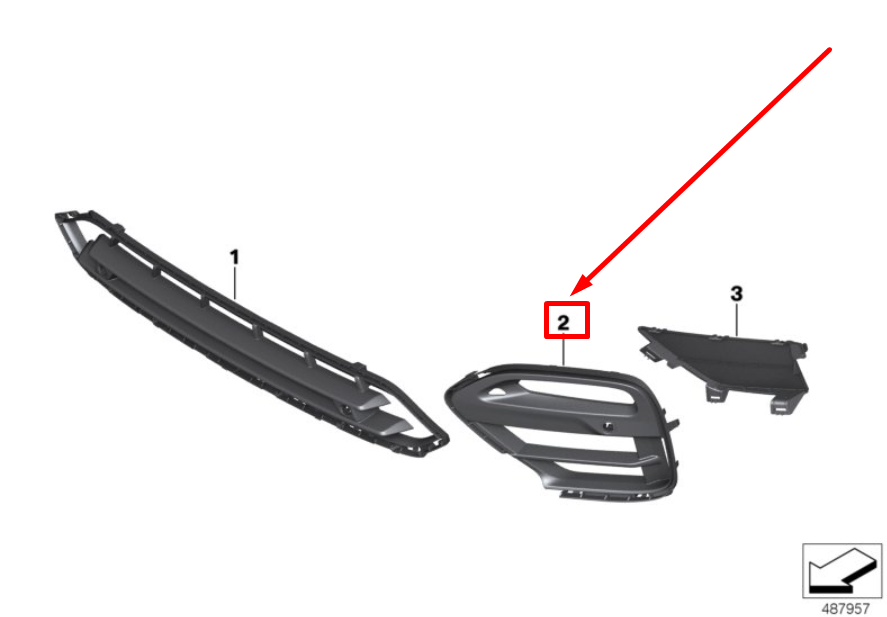 new bmw x4 g02 left grille side open with pdc 51117463831 7463831 original