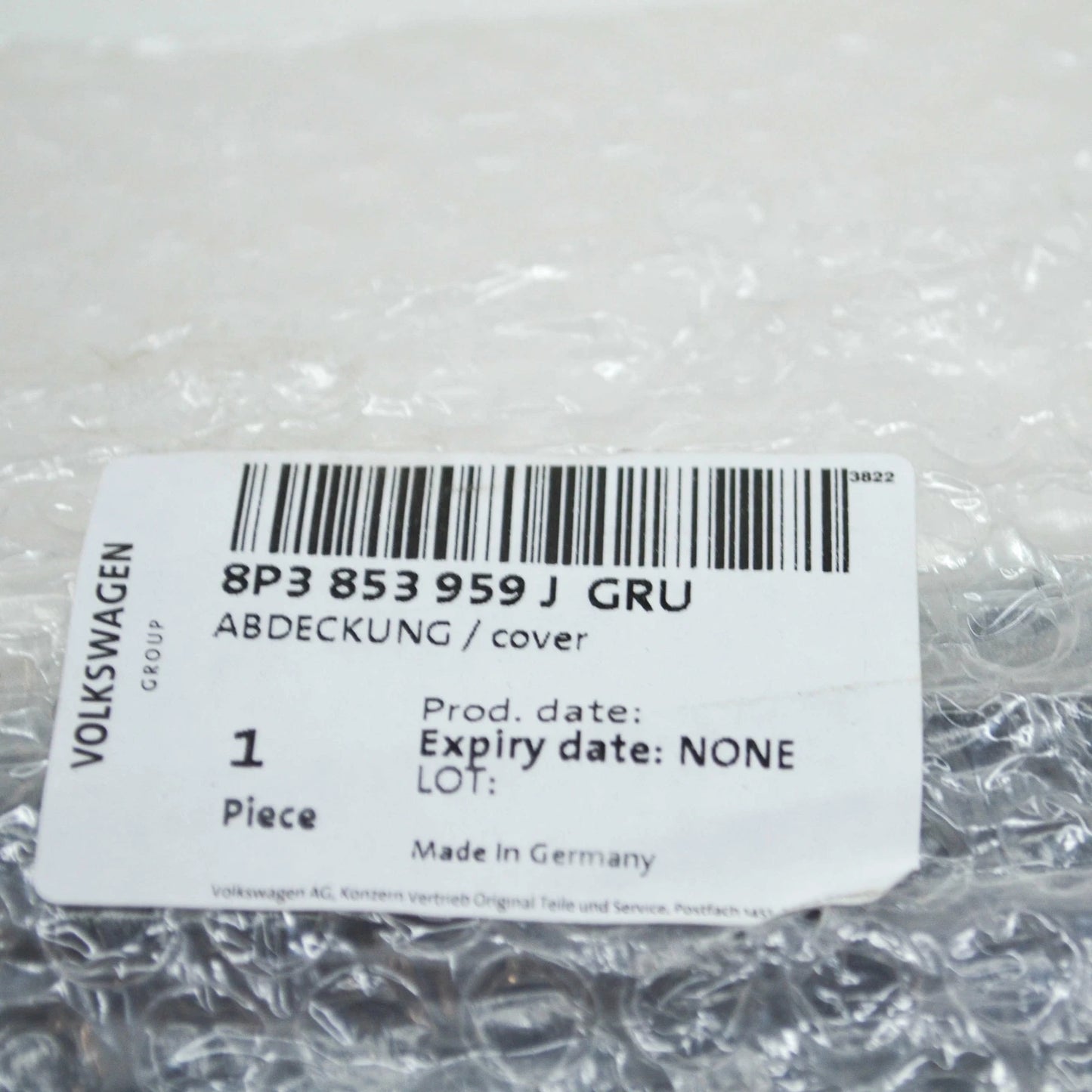 NEW AUDI A3 8P FRONT LEFT DOOR MOULDING 8P3853959JGRU