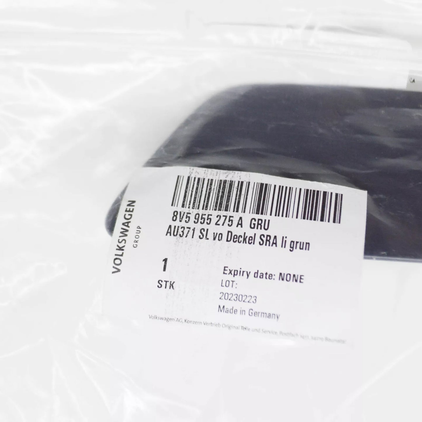 NEW AUDI A3 8V LEFT SIDE HEADLIGHT WASHER CAP 8V5955275A GRU 2015 ORIGINAL