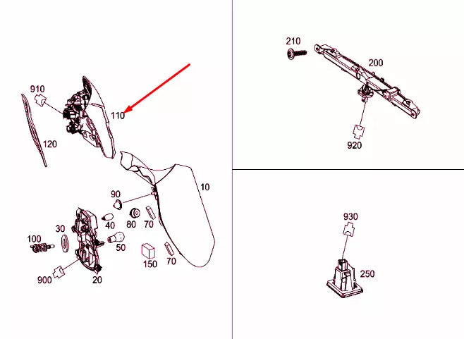 NEW MERCEDES-BENZ GLA X156 REAR LEFT INNER TAIL LIGHT A1569061358 ORIGINAL