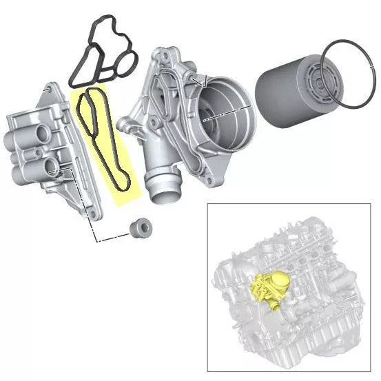 NEW BMW X6 E71 3.0D 155KW GASKET ENGINE OIL COOLER 11428637820 ORIGINAL