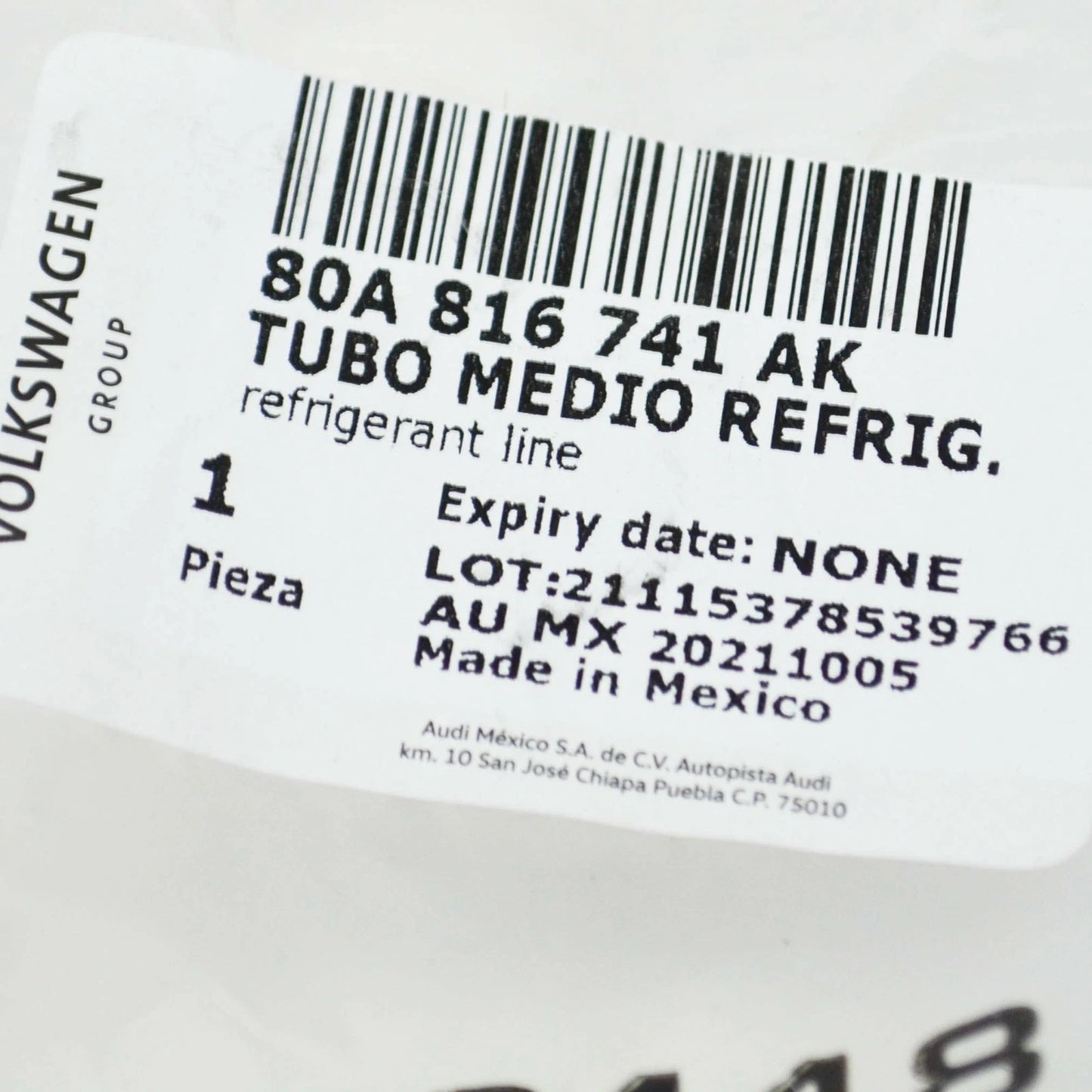 NEW AUDI Q5 80A A/C REFRIGERANT SUCTION LINE 80A816741AK