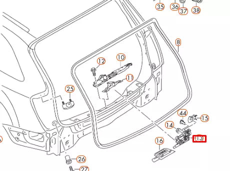 NEW AUDI Q7 4L REAR TRUNK LOCK LATCH 4F9827505A