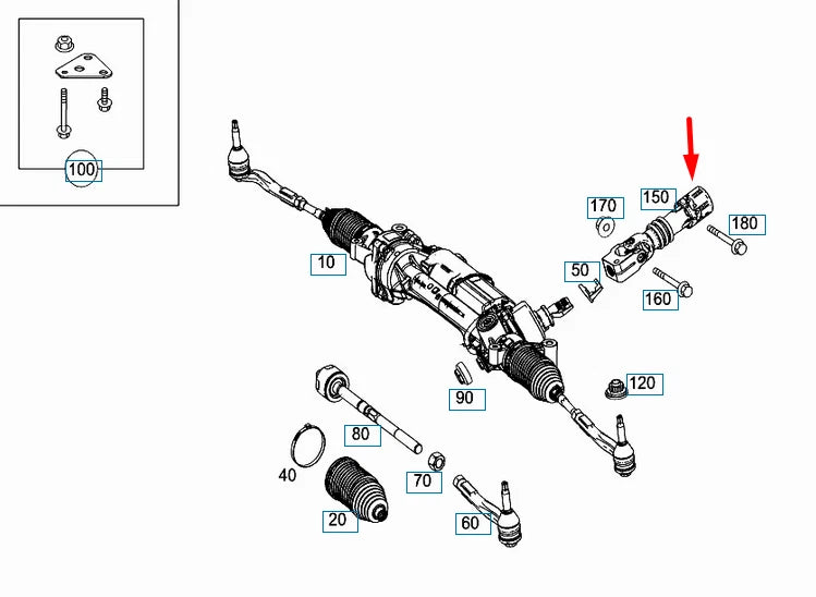 NEW MERCEDES-BENZ C-CLASS W205 STEERING COUPLING LHD A2054620478 ORIGINAL