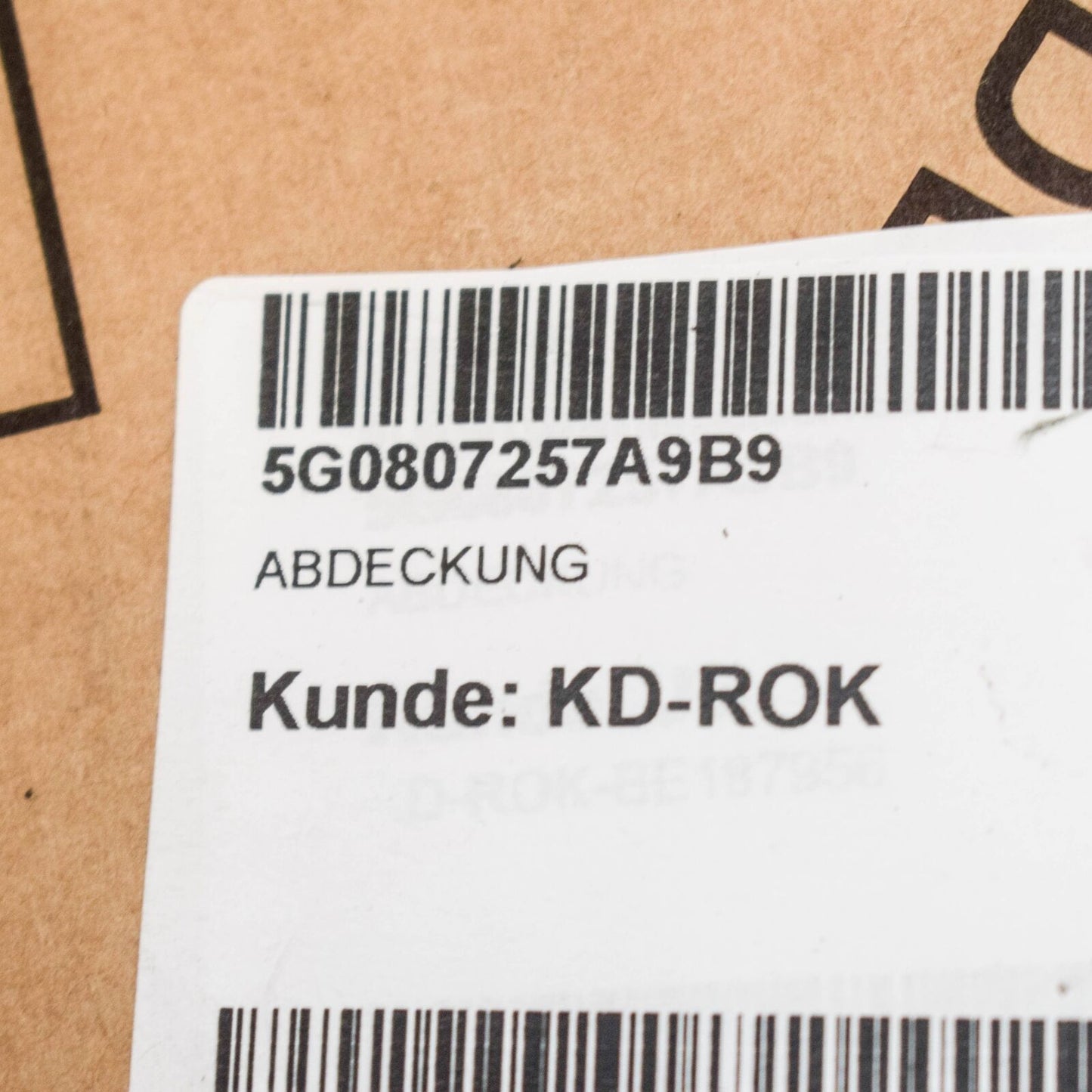 NEW VOLKSWAGEN GOLF MK7 5G FRONT LEFT FENDER MOLDING 5G0807257A9B9 ORIGINAL