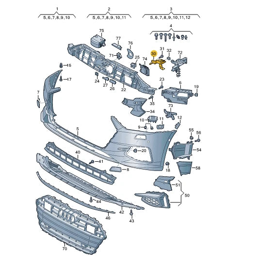 NEW AUDI A7 SPORTBACK 4K8 RIGHT ADAPTER HOLDER BRACKET 4K8807078 2019 ORIGINAL