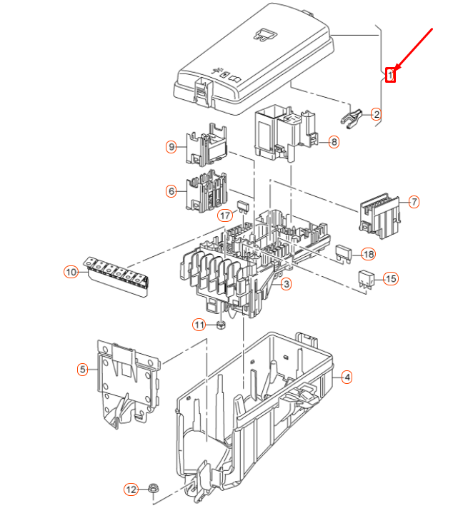 NEW AUDI A3 8V FUSE BOX COVER 5Q0937132C ORIGINAL