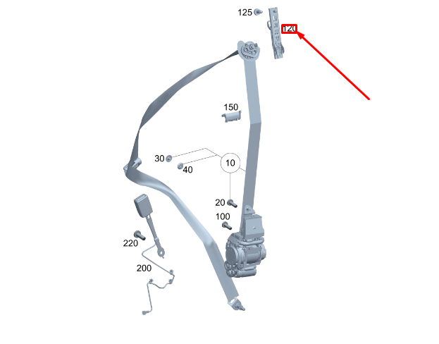 NEW MERCEDES-BENZ GLA H247 FRONT SEAT BELT HEIGHT ADJUSTER A0008607802 ORIGINAL