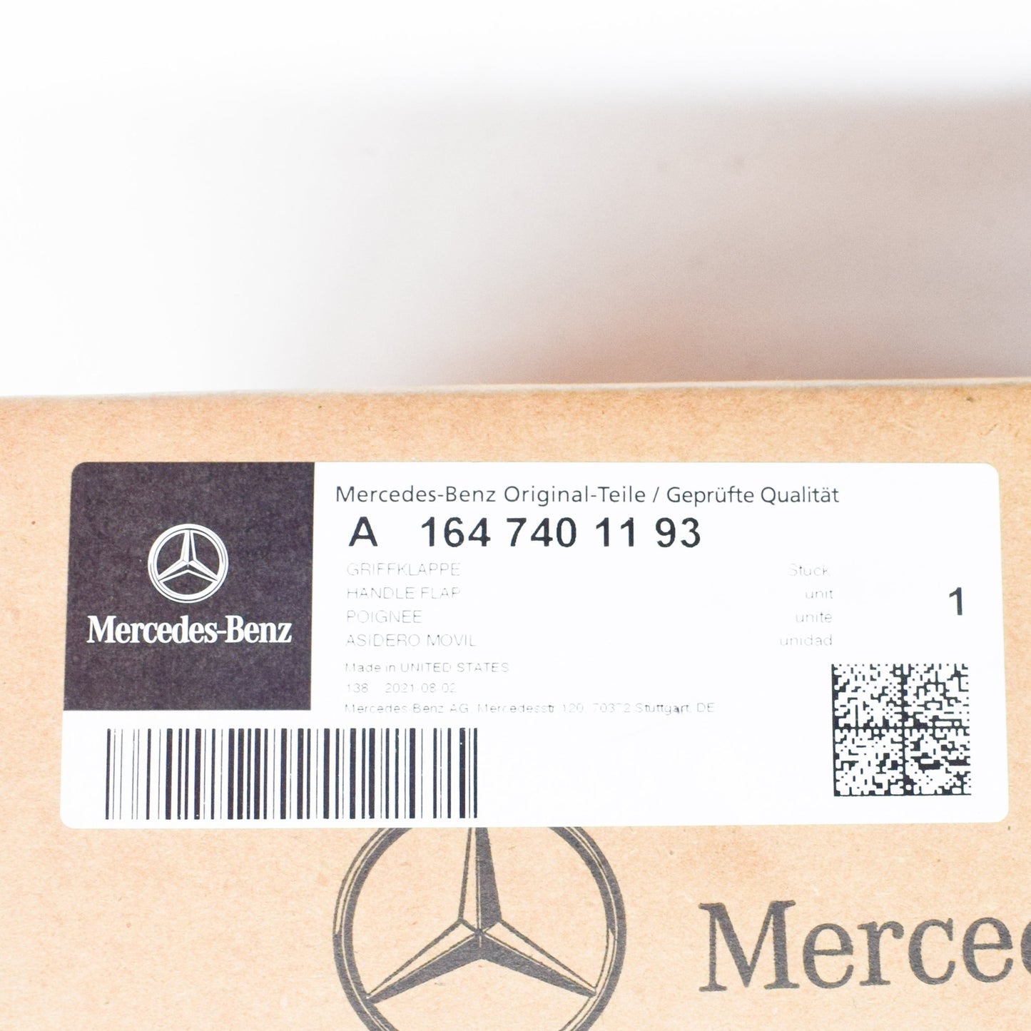 NEW MERCEDES BENZ M W164 TRUNK BOOT HANDLE A1647401193 ORIGINAL