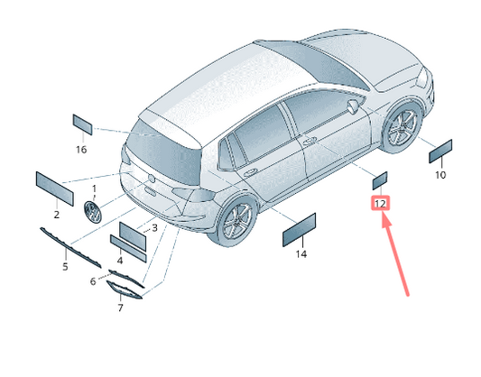 new volkswagen tiguan ad mk2 left side badge 510853688mfod original