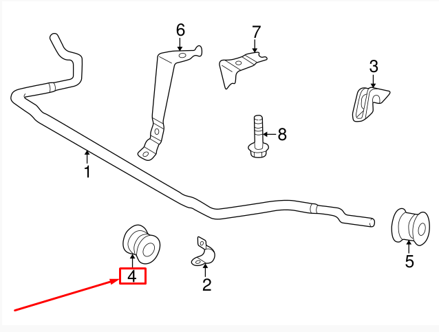 NEW MERCEDES-BENZ E W124 SWAY BAR INNER STABILIZER BUSHING A1243234785 ORIGINAL