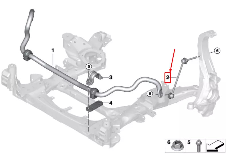 NEW BMW X5 G05 FRONT RIGHT SWING SUPPORT 31356881808 ORIGINAL