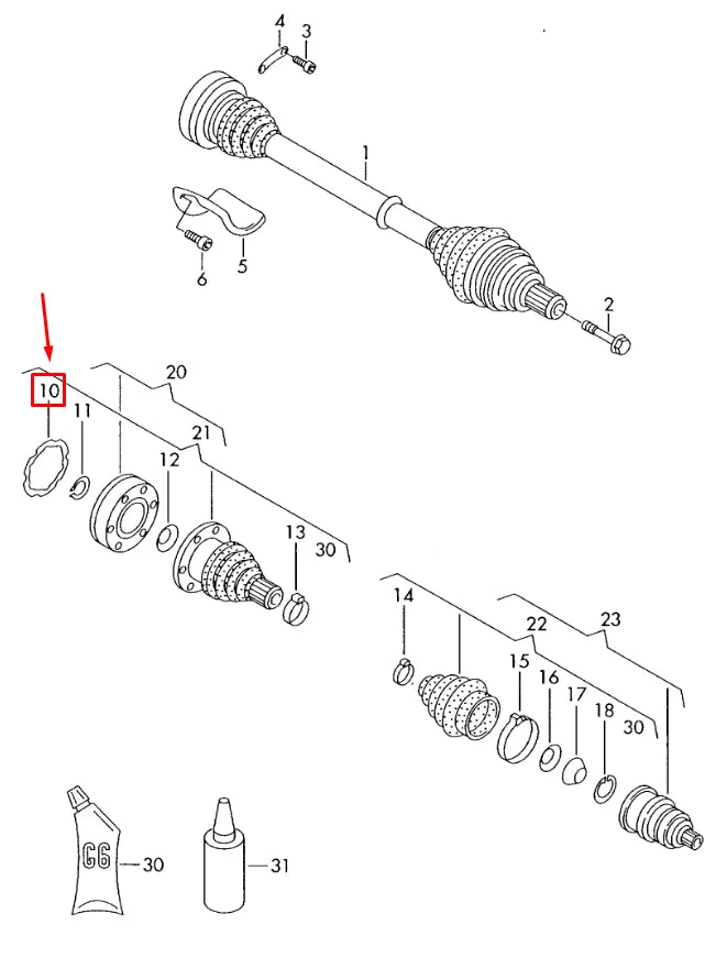 NEW AUDI A1 8X DRIVESHAFT GASKET 183521141A ORIGINAL