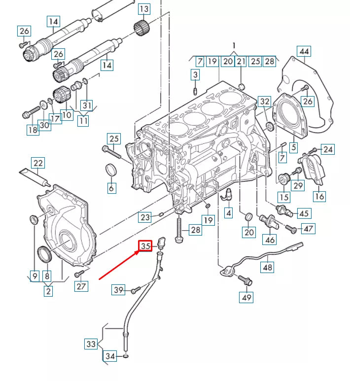 NEW AUDI A4 B8 ENGINE OIL TUBE PLUG BUNGS 06H115418M ORIGINAL