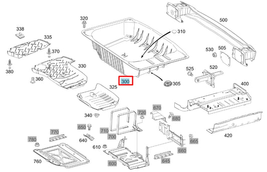 NEW MERCEDES-BENZ C W205 SPARE WHEEL SECTION TRIM A2056106302 ORIGINAL