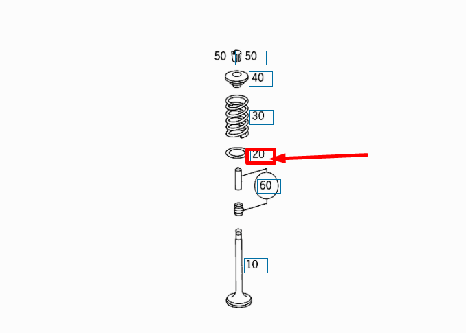 new mercedes-benz cl c215 engine valve spring retainer lower a1370530125