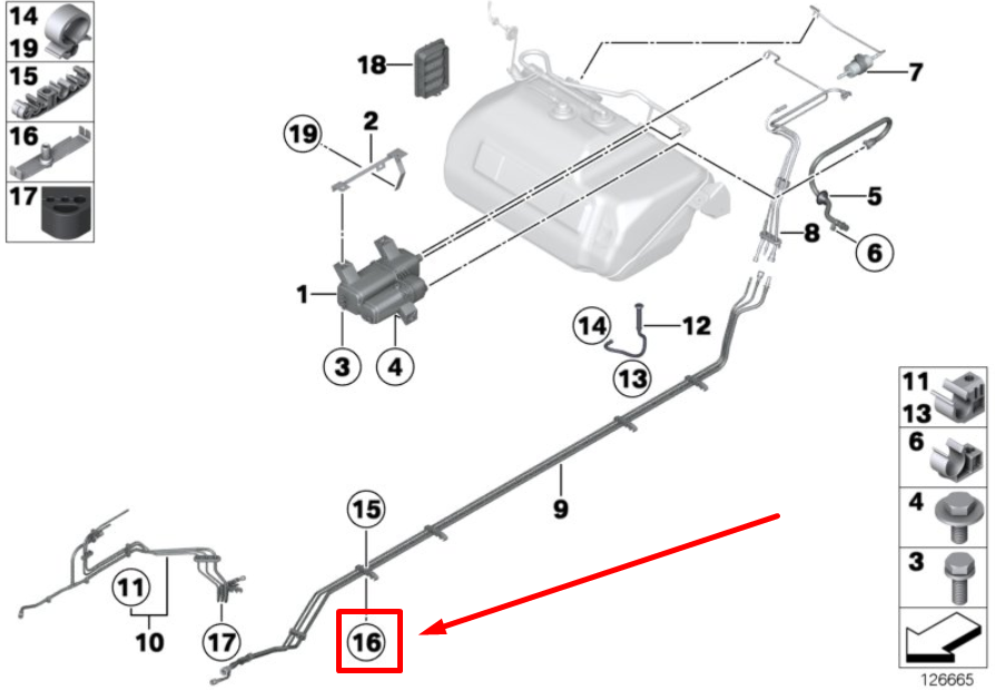new bmw x3 e83 brake pipes bracket 7195327 16127195327 original