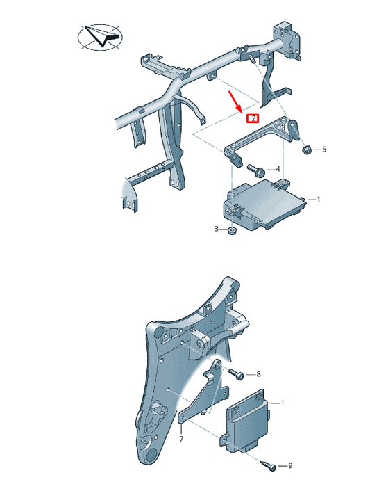 NEW VW TOUAREG 7P MK2 VOLTAGE STABILISER BRACKET7P0959116 ORIGINAL