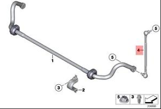 new bmw x1 e84 front sway bar stabilizer left tie rod 31356768771 6768771