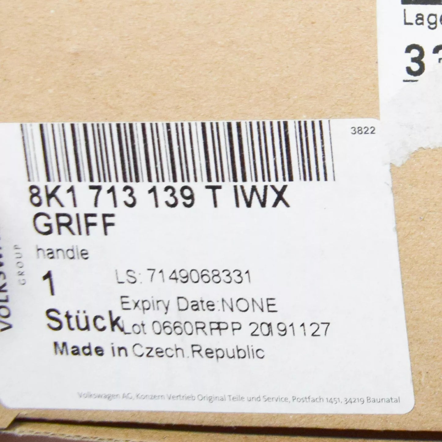 NEW AUDI A4 B8 SELECTOR LEVER HANDLE LHD 8K1713139TIWX ORIGINAL