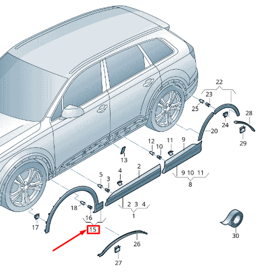 new audi q7 4m front right wheel cover 4m0853718 4w3 4m08537184w3 original