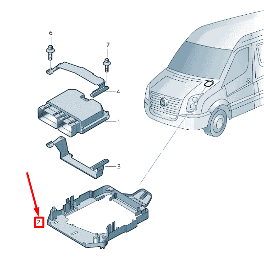 NEW VW CRAFTER 2F MK1 DIESEL ENGINE CONTROL UNIT RETAINER 2E0937535P ORIGINAL