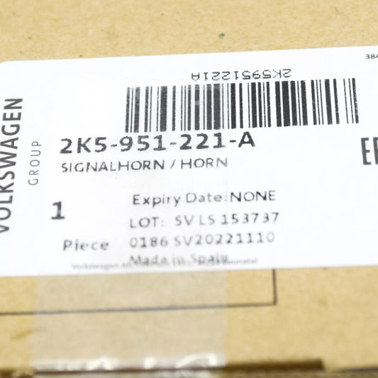 NEW VOLKSWAGEN BEETLE A5 LOW TONE HORN FANFARE 2K5951221A ORIGINAL