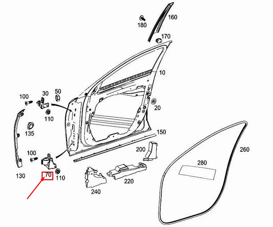 NEW MERCEDES-BENZ E W213 FRONT RIGHT LOWER DOOR HINGE A2137201210 ORIGINAL