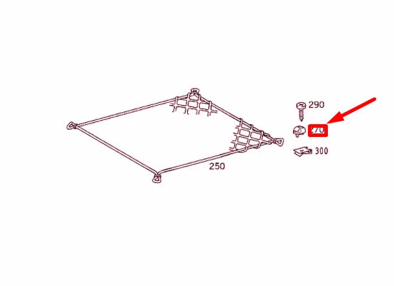 NEW MERCEDES-BENZ E W210 LUGGAGE NET HOOK LOCK A22081000639B27 ORIGINAL