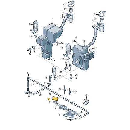 NEW VOLKSWAGEN CADDY 2K RIGHT HEADLIGHT WASHER COVER CAP 1T0955110GRU ORIGINAL