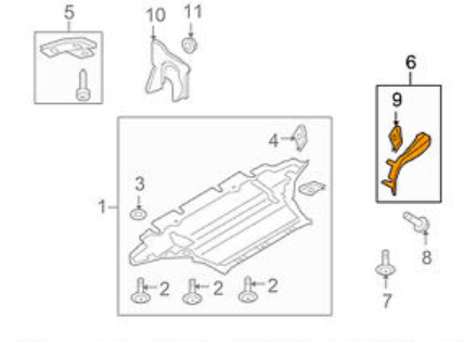 NEW AUDI A5 8T3 FRONT LEFT WHEEL SPOILER 8T0853887G ORIGINAL
