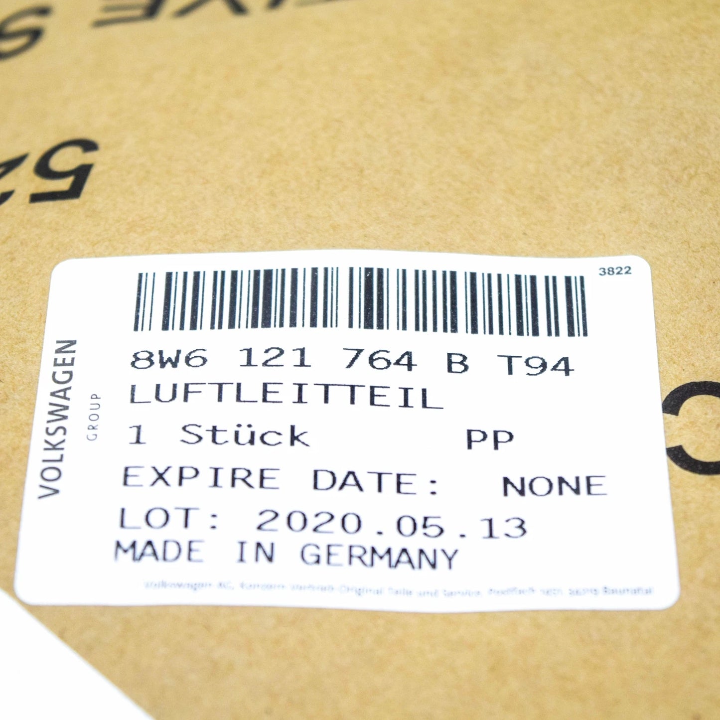 NEW AUDI A5 RS5 8W6 FRONT RIGHT BRAKE AIR DUCT 8W6121764BT94