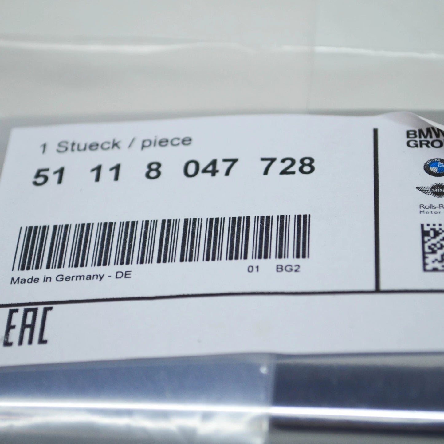 NEW BMW 7 F01 FRONT M BUMPER RIGHT MOLDING TRIM CHROME 51118047728 2015 ORIGINAL