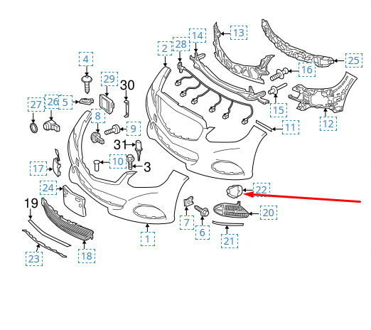 NEW MB E-CLASS W212 FRONT BUMPER REAR LEFT COVER A2128852722 2015 ORIGINAL