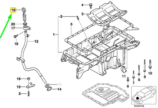 NEW BMW X5 E53 ENGINE OIL DIP STICK 11437505454 7505454 ORIGINAL