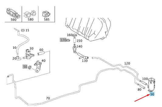 NEW MERCEDES-BENZ CL C215 AMG ACTIVATED CHARCOAL FILTER A0004700159 ORIGINAL