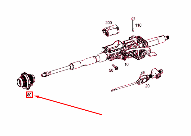 NEW MERCEDES-BENZ C W205 STEERING COLUMN BOOT LHD A2054601001 ORIGINAL