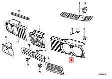 new bmw e30 cabrio coupe headlight front lamp grille left 1945883 51131945883