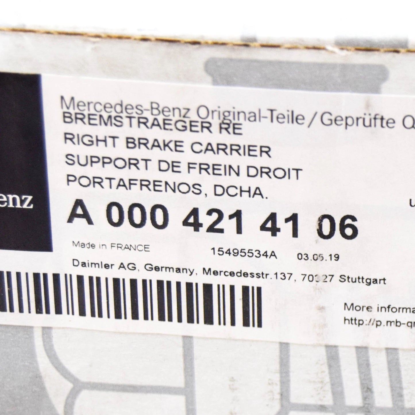 NEW MERCEDES-BENZ VITO W639 FRONT RIGHT BRAKE CARRIER A0004214106 ORIGINAL