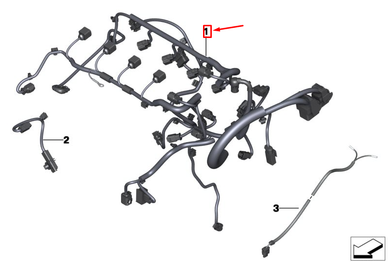 new mini cabrio r57 engine injection valve wiring harness 12517567127 original