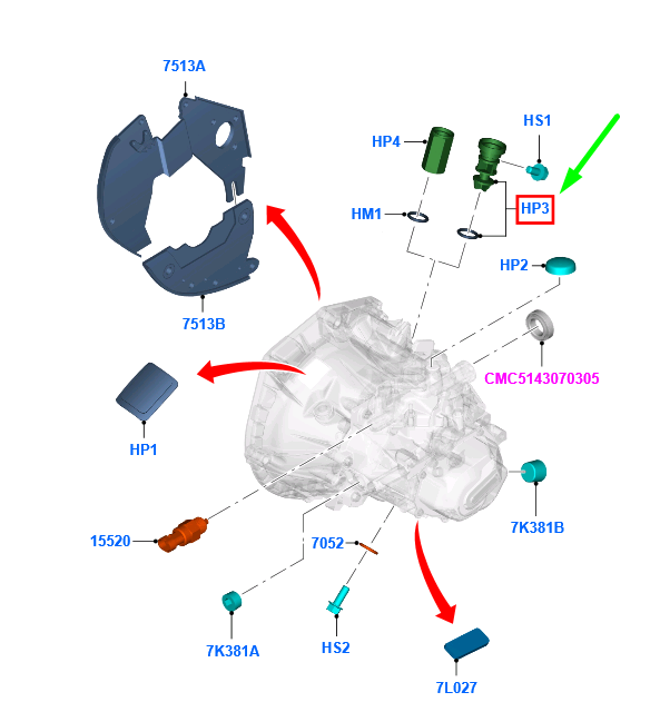 new ford ka mk1 transmission plug 1549913 original