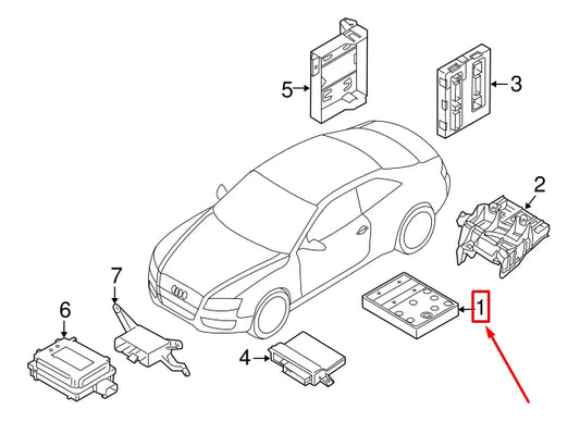 NEW AUDI A4 B8 PCM CONTROL MODULE 8K0907063BE ORIGINAL