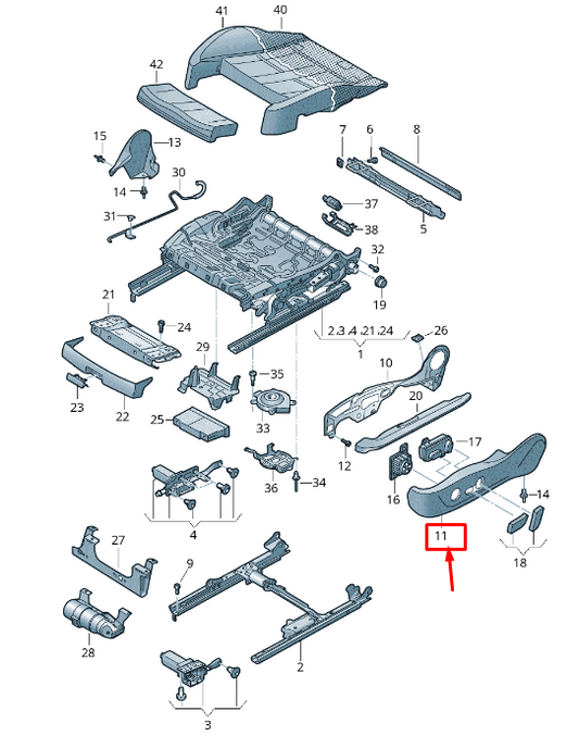 NEW AUDI E-TRON GEN FRONT LEFT OUTER SEAT FRAME TRIM 4KE8813254PK ORIGINAL