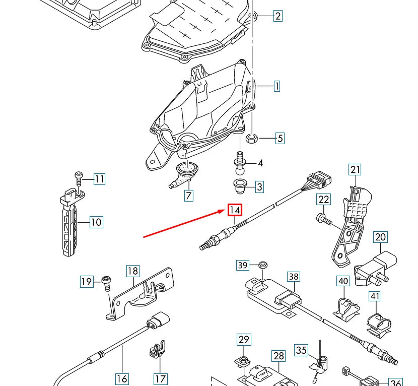 NEW AUDI A4 8W B9 LAMBDA PROBE SENSOR 8W0906265D ORIGINAL