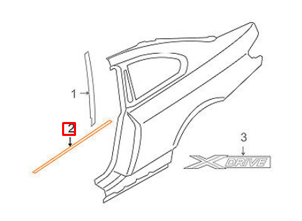 new bmw 3 coupe e92 rear left side window finisher 51377162571 original