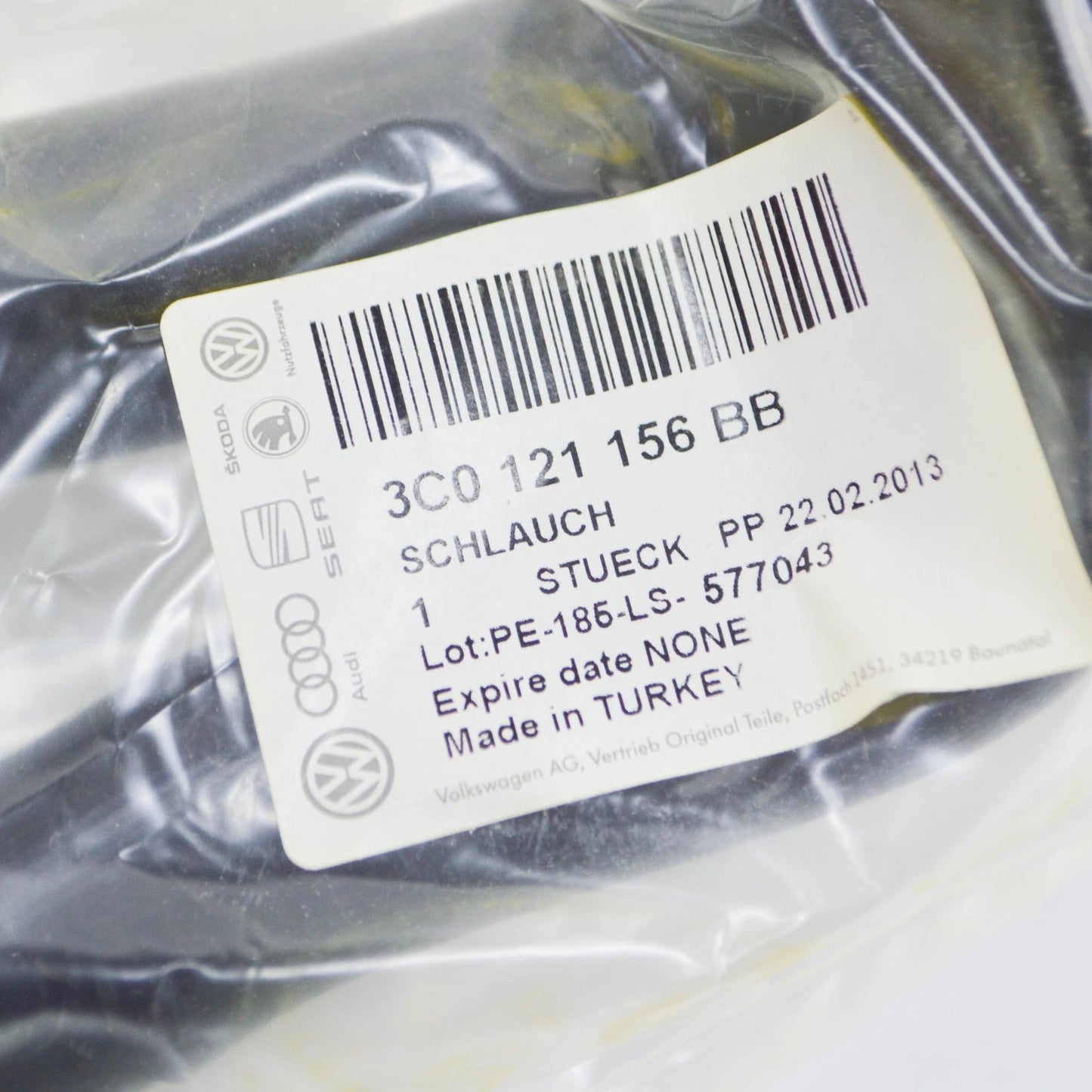 NEW VW CC 35 ENGINE COOLANT HOSE WITH QUICK RELEASE COUPLING 3C0121156BB