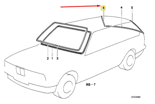 NEW BMW 3 TOURING E30 REAR WINDOW RIGHT SIDE COVERING 51311967338 ORIGINAL