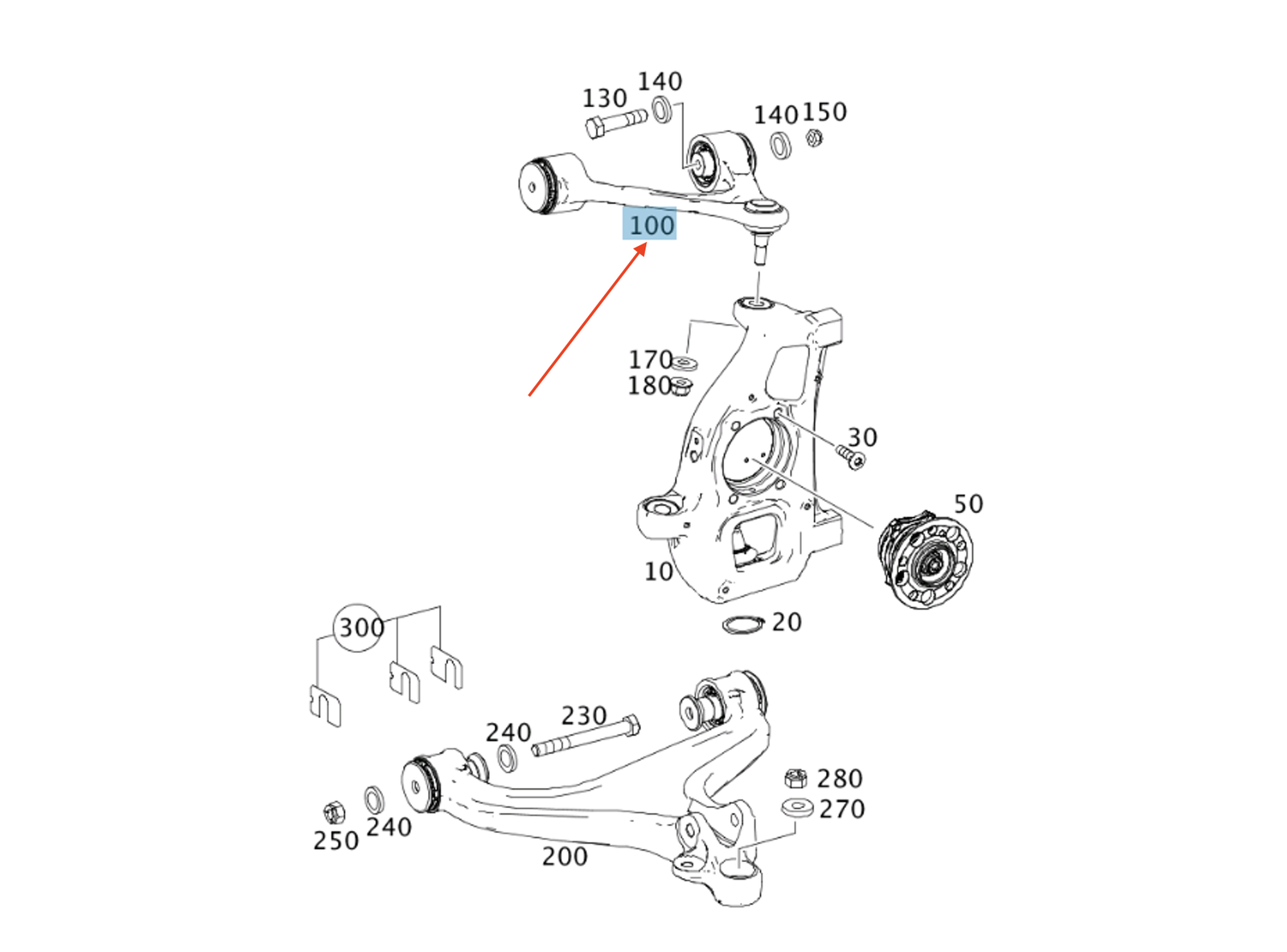 new mb sls amg c197 traverse control arm top left a1973303900 original