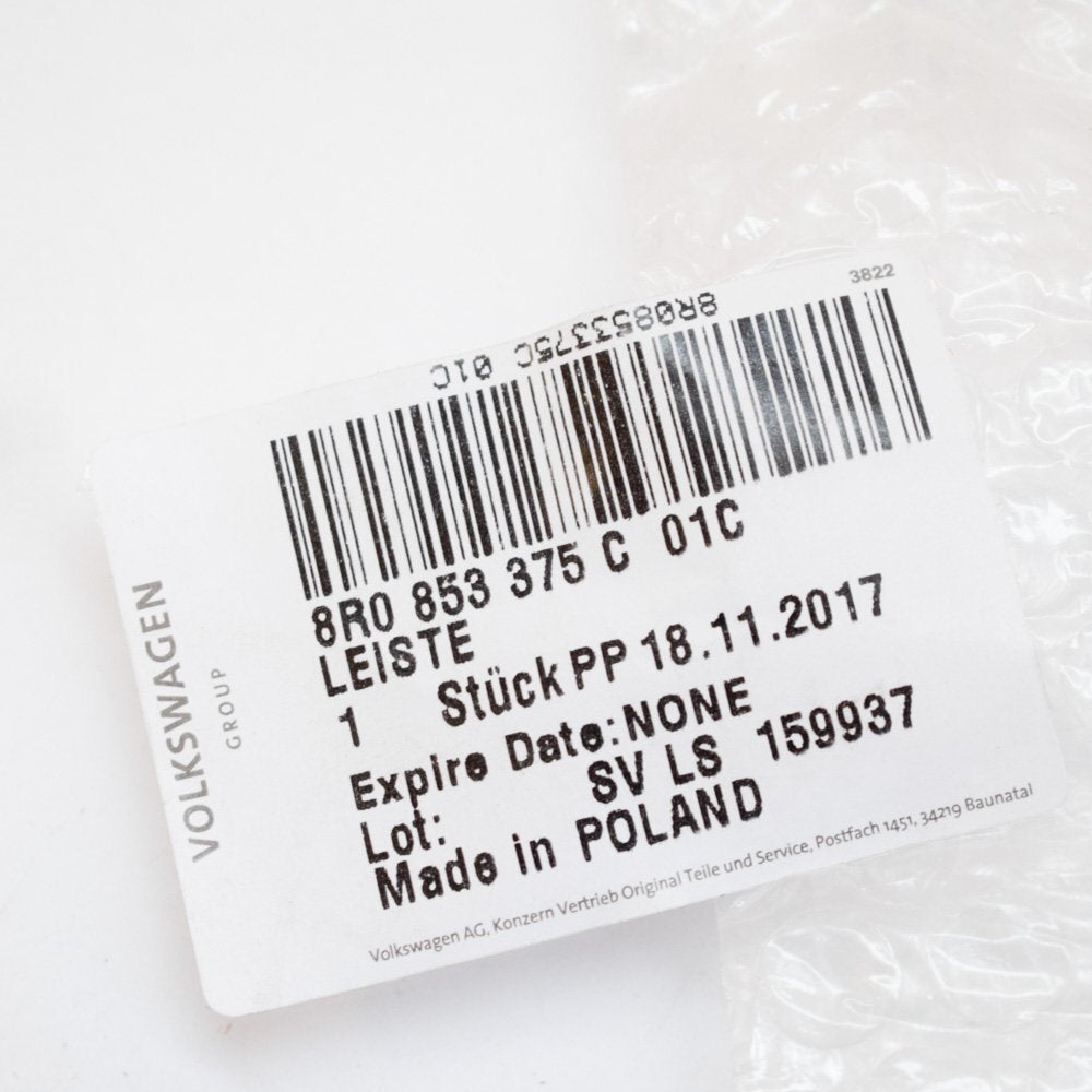 NEW AUDI Q5 8R S-LINE REAR LEFT DOOR SILL PLATE TRIM 8R0853375C01C ORIGINAL