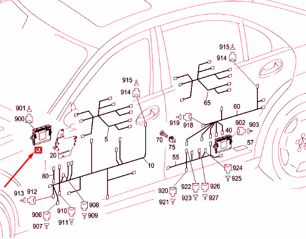 NEW MERCEDES-BENZ S-CLASS W221 FRONT LEFT DOOR CONTROL UNIT A2219006204 ORIGINAL